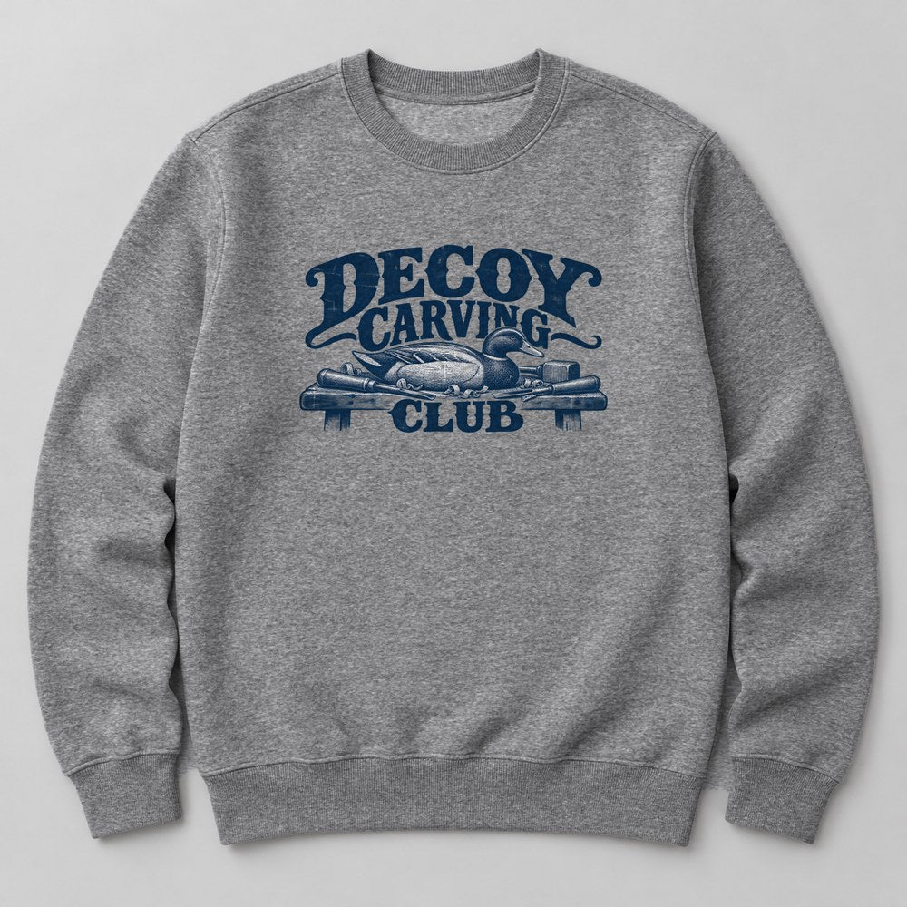 Decoy Carving Club Sweatshirt in Heather Grey