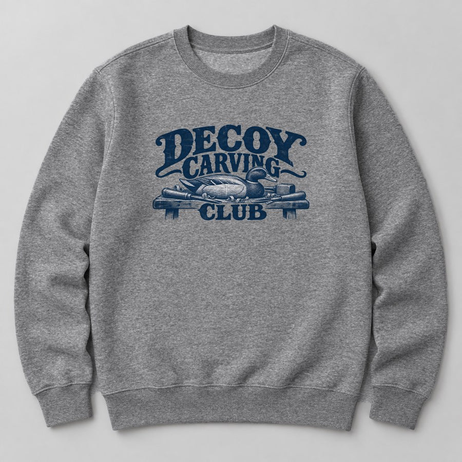 Decoy Carving Club Sweatshirt in Heather Grey