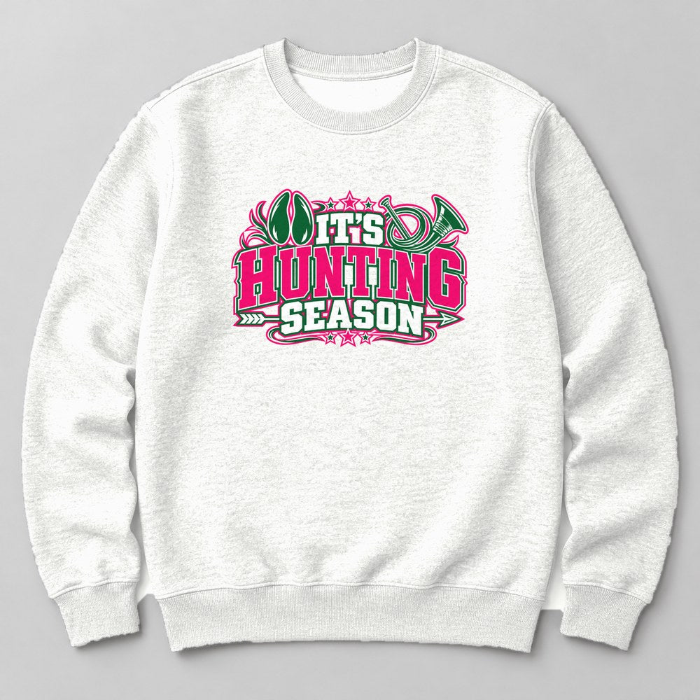 It's Hunting Season Sweatshirt in White