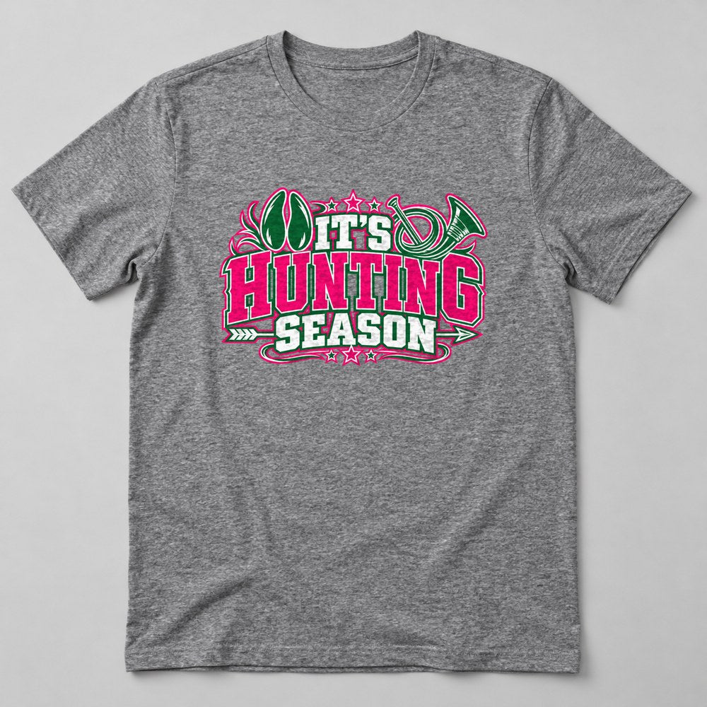 It's Hunting Season T-Shirt in Heather Grey