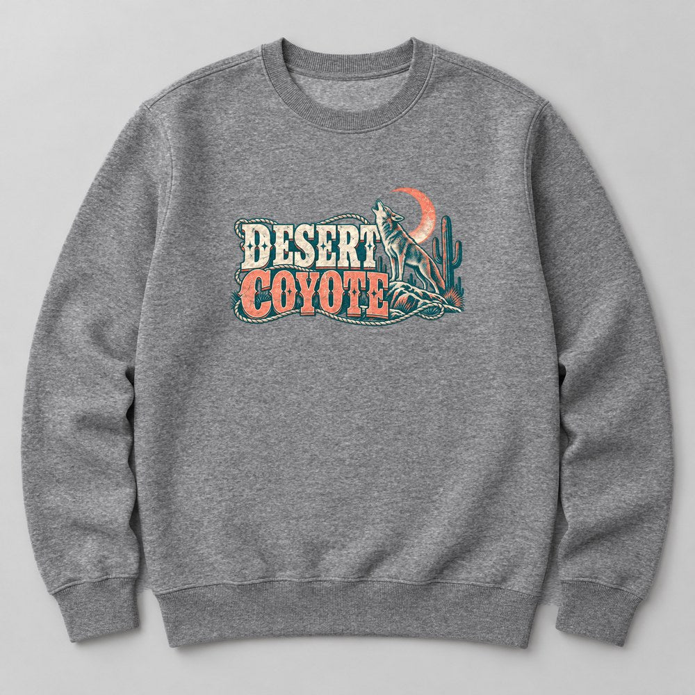 Desert Coyote Sweatshirt in Heather Grey