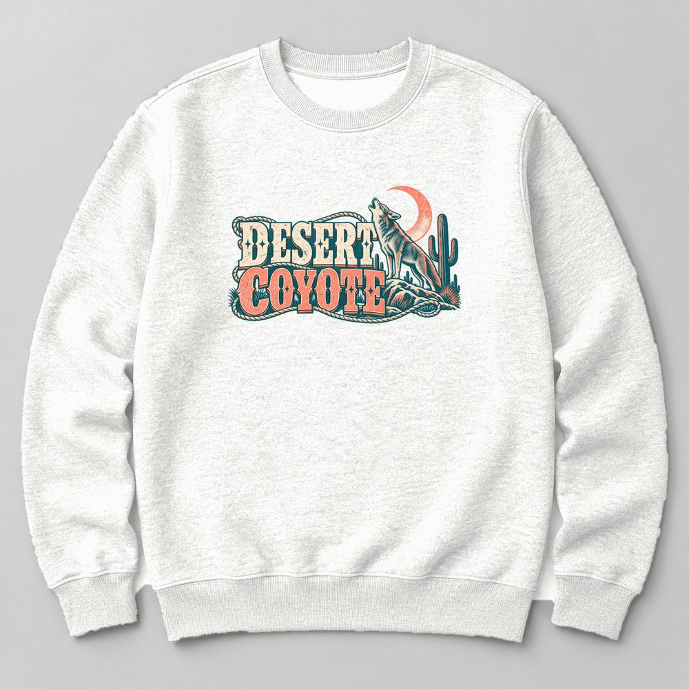 Desert Coyote Sweatshirt in White