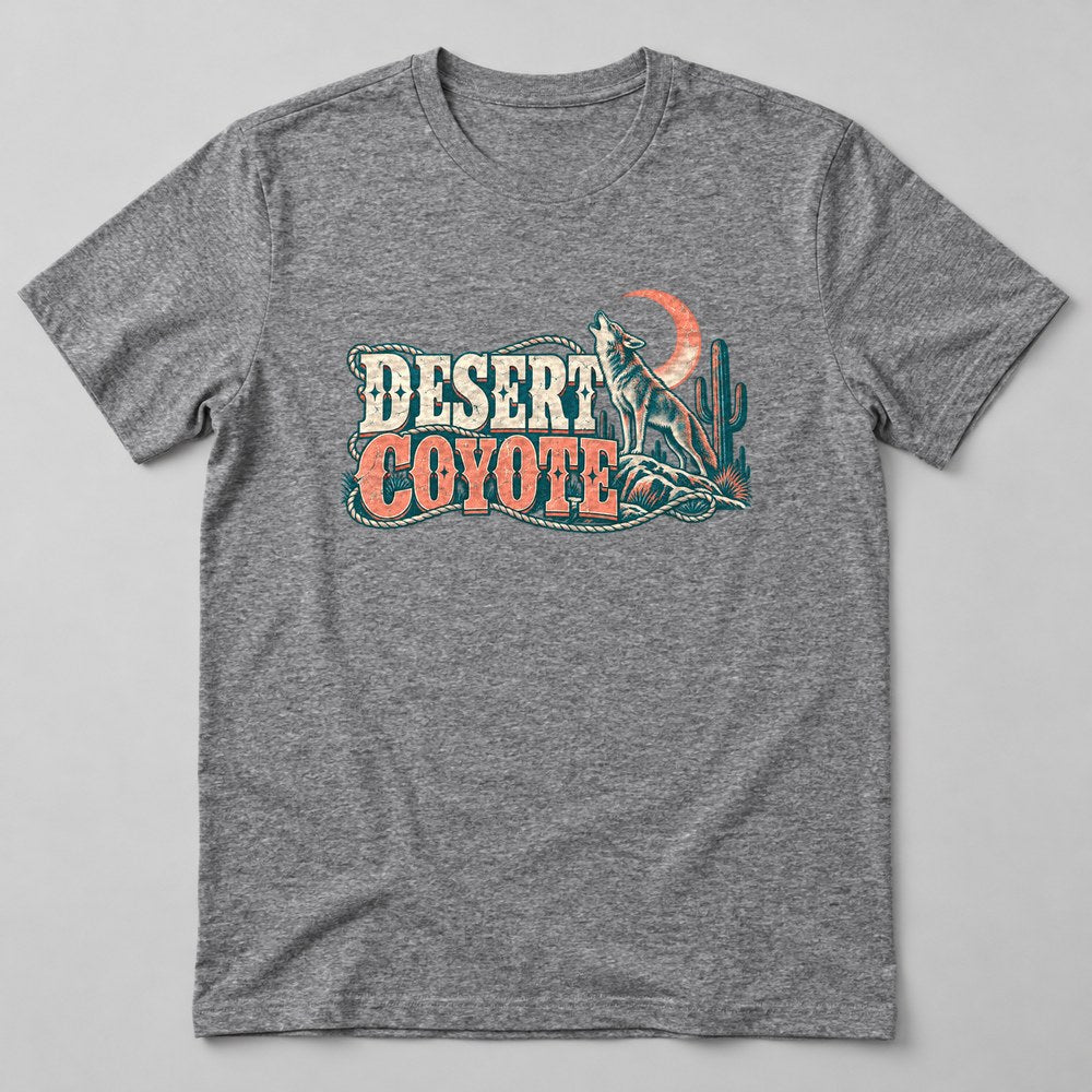 Desert Coyote T-Shirt in Heather Grey