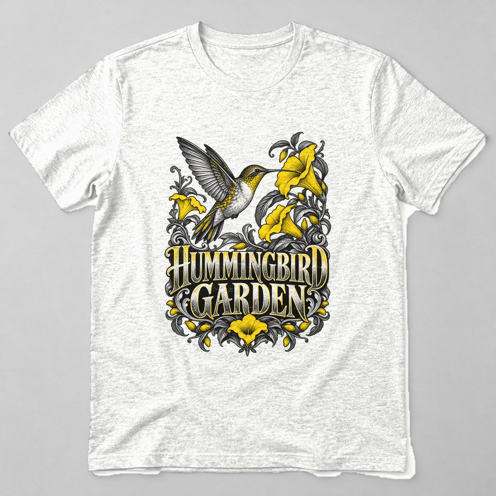 Hummingbird Garden T-Shirt in White