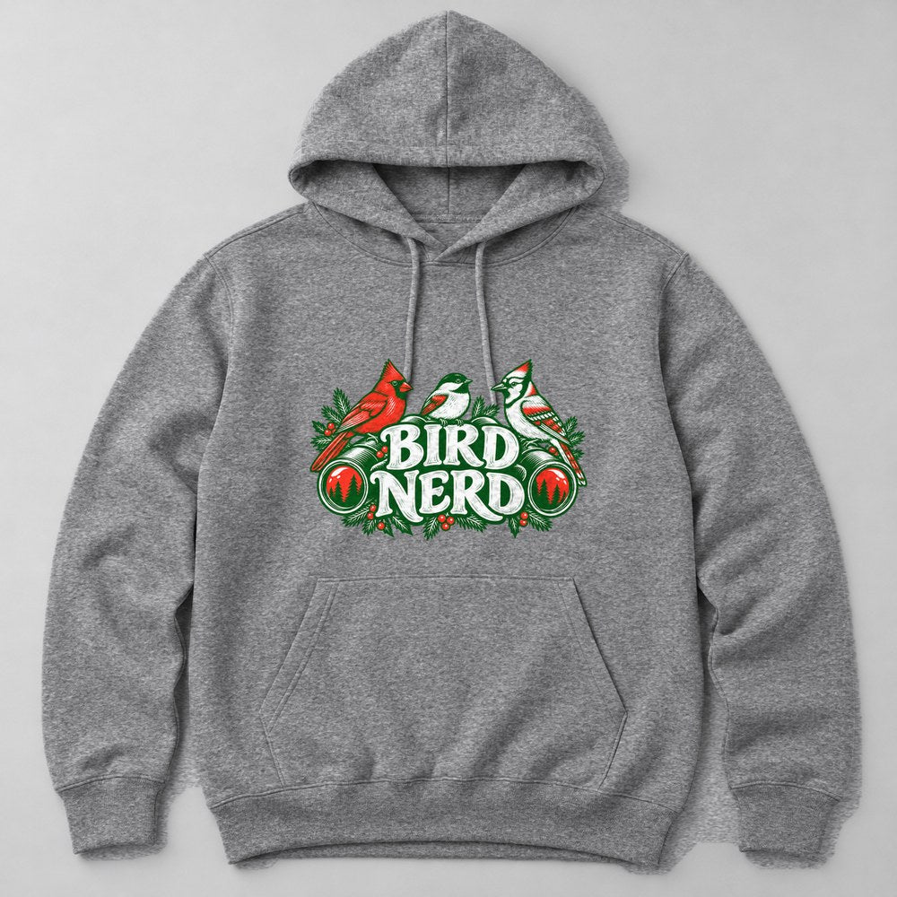 Bird Nerd Hoodie in Heather Grey