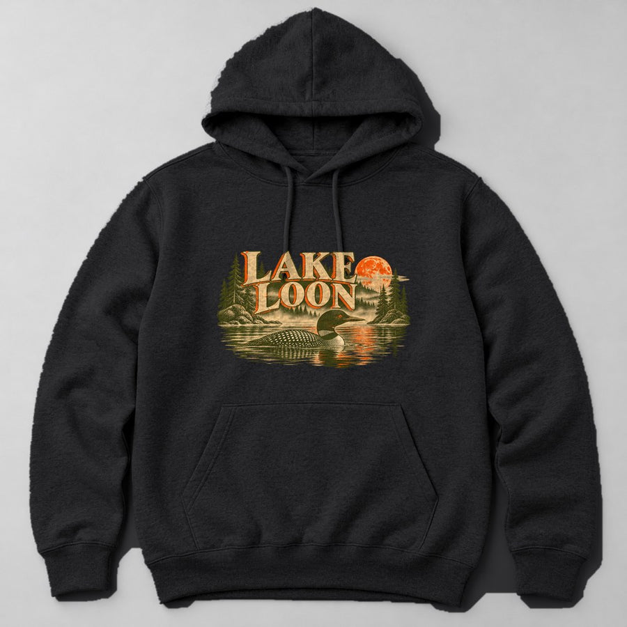 Lake Loon Hoodie in Black