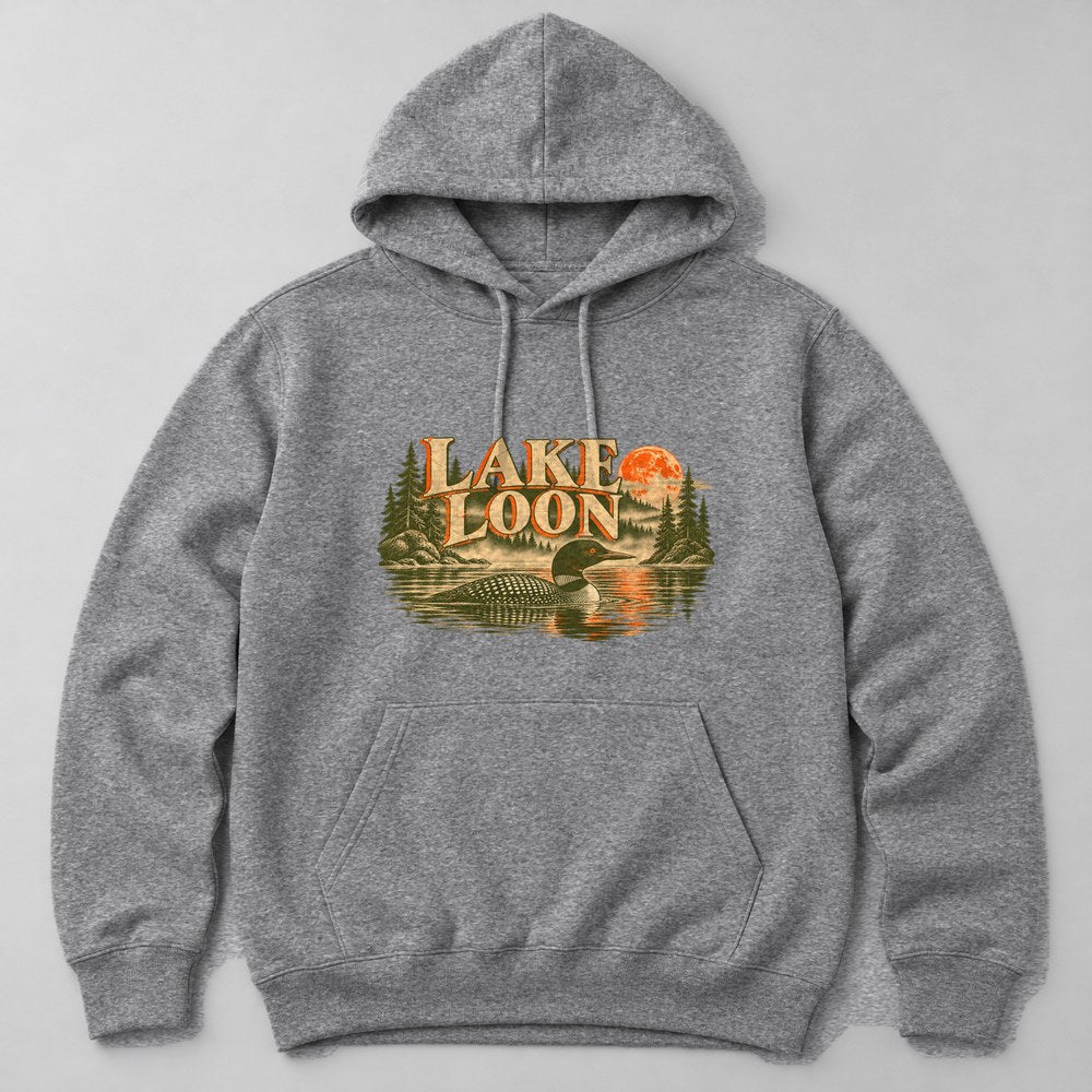 Lake Loon Hoodie in Heather Grey