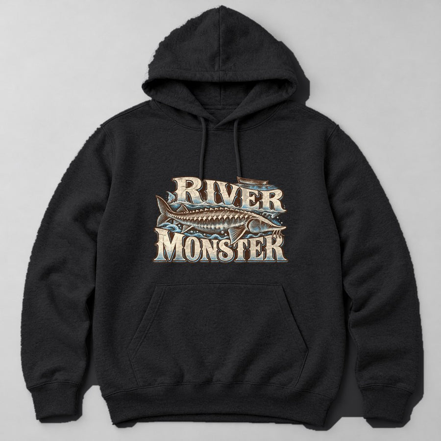 River Monster Hoodie in Black