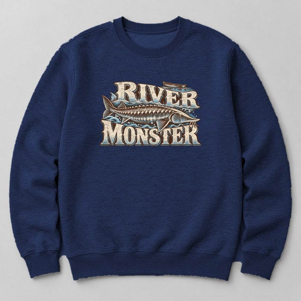 River Monster Sweatshirt in Navy