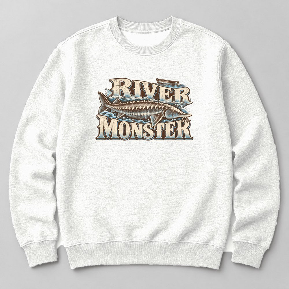 River Monster Sweatshirt in White