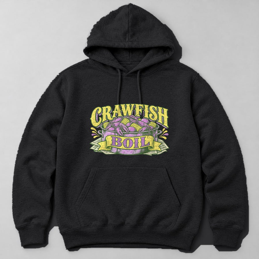 Crawfish Boil Hoodie in Black