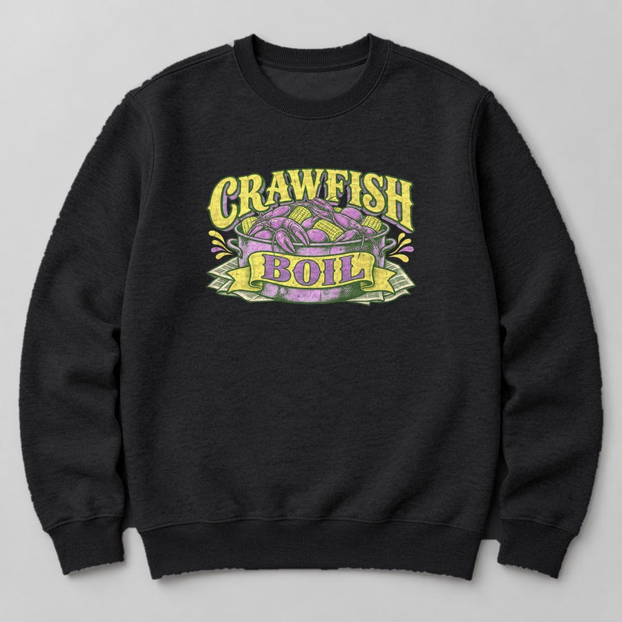 Crawfish Boil Sweatshirt in Black