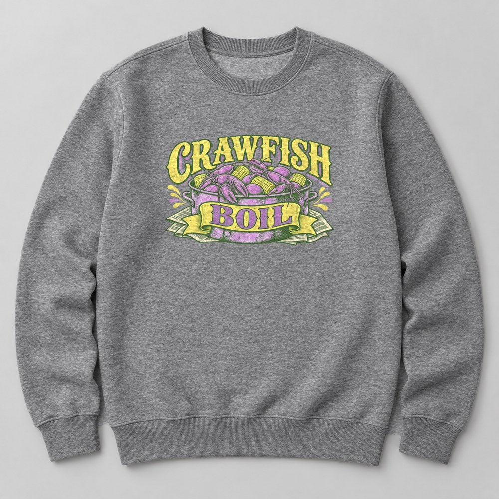 Crawfish Boil Sweatshirt in Heather Grey