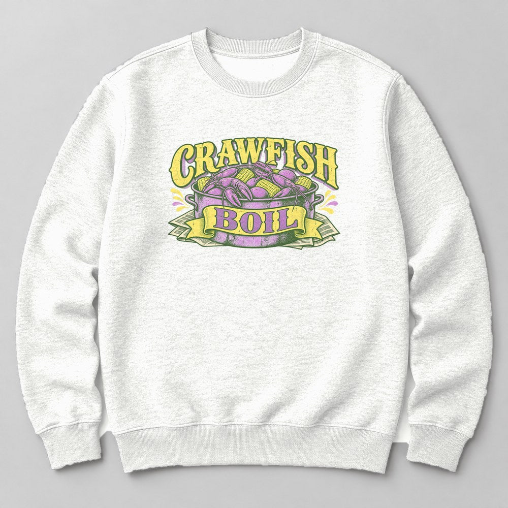 Crawfish Boil Sweatshirt in White