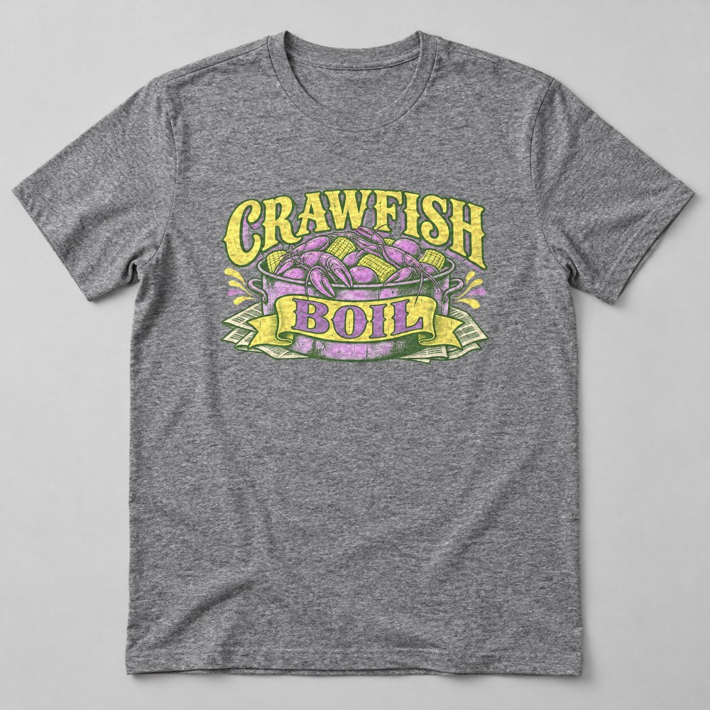 Crawfish Boil T-Shirt in Heather Grey