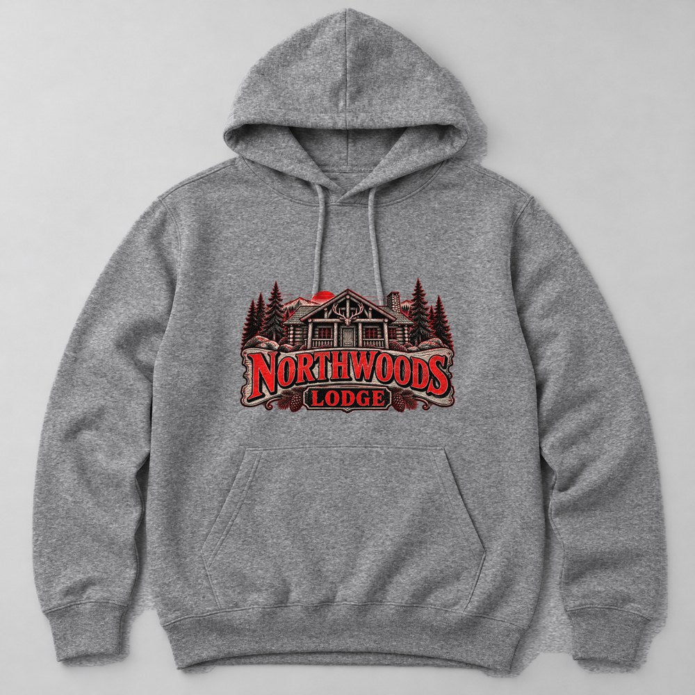 Northwoods Lodge Hoodie in Heather Grey