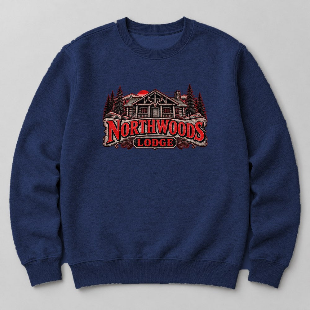 Northwoods Lodge Sweatshirt in Navy