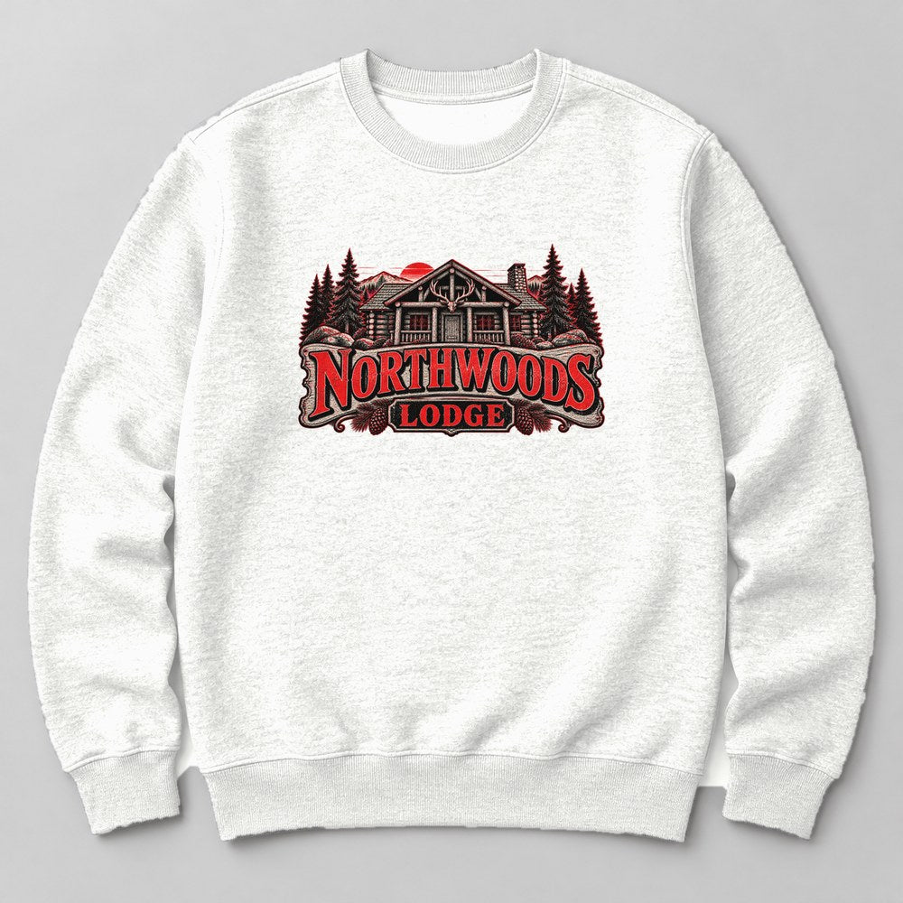 Northwoods Lodge Sweatshirt in White