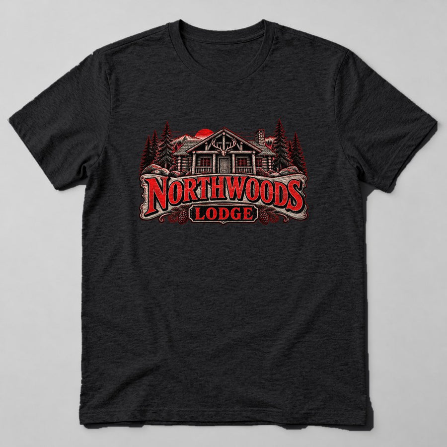 Northwoods Lodge T-Shirt in Black
