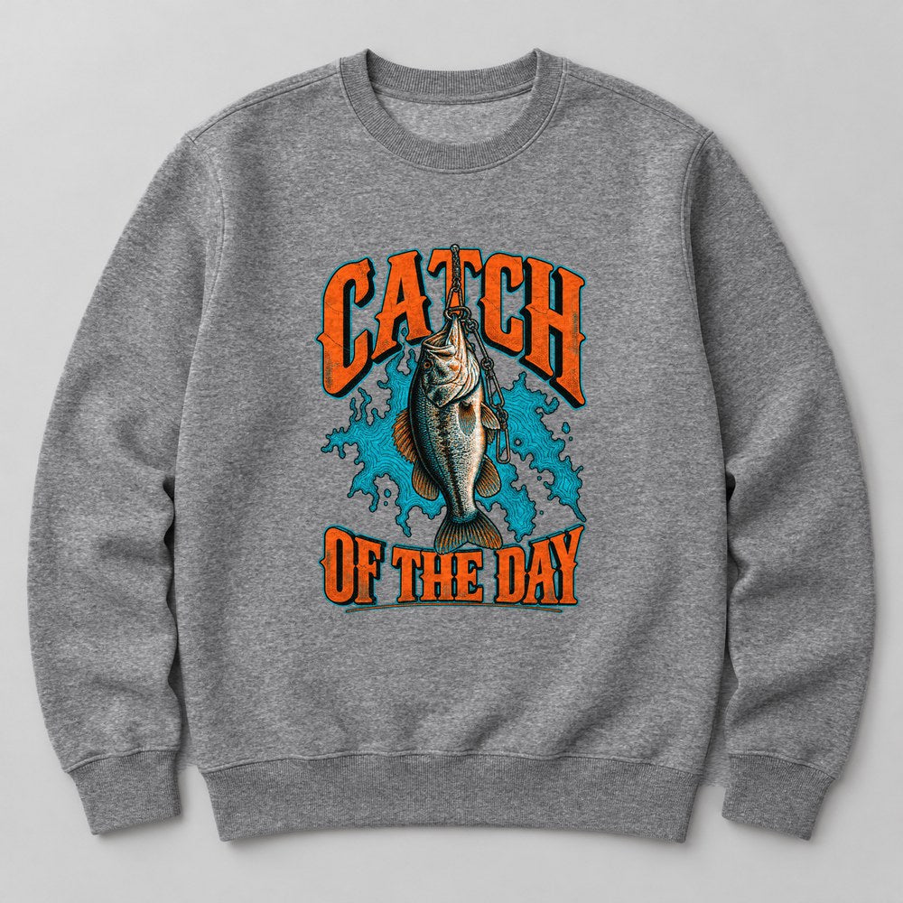 Catch of the Day Sweatshirt in Heather Grey