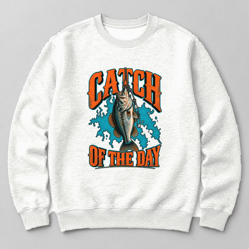 Catch of the Day Sweatshirt in White