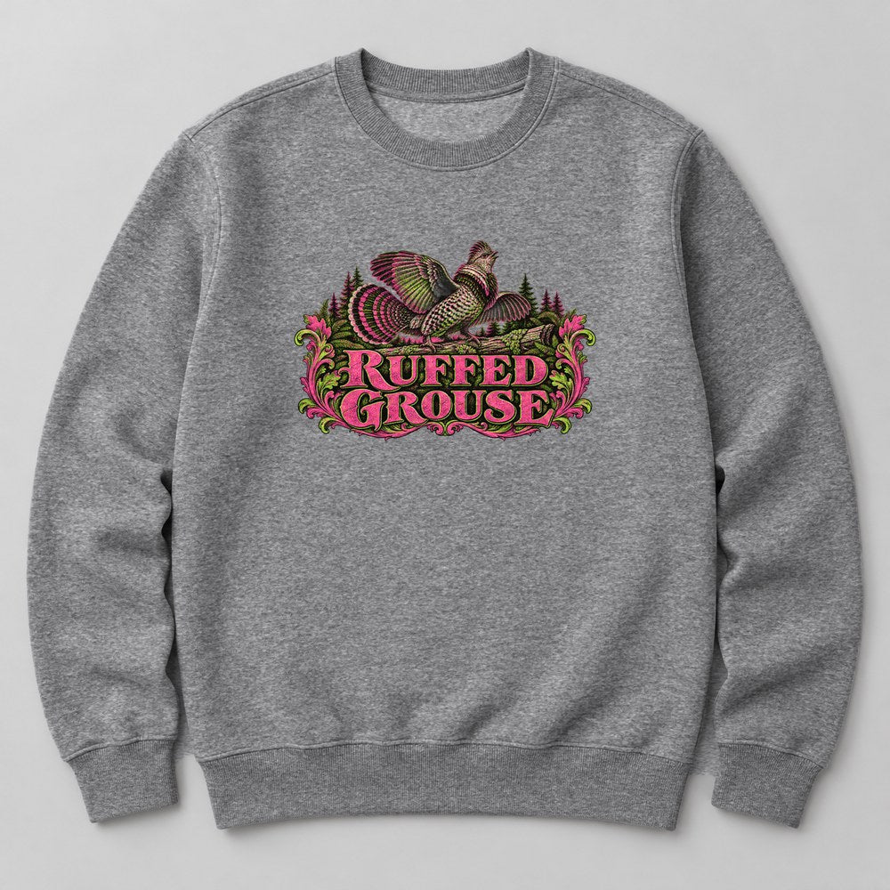 Ruffed Grouse Sweatshirt in Heather Grey