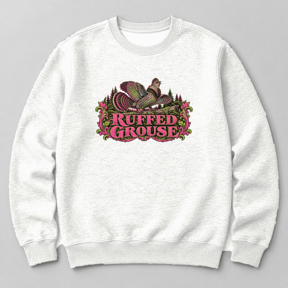 Ruffed Grouse Sweatshirt in White