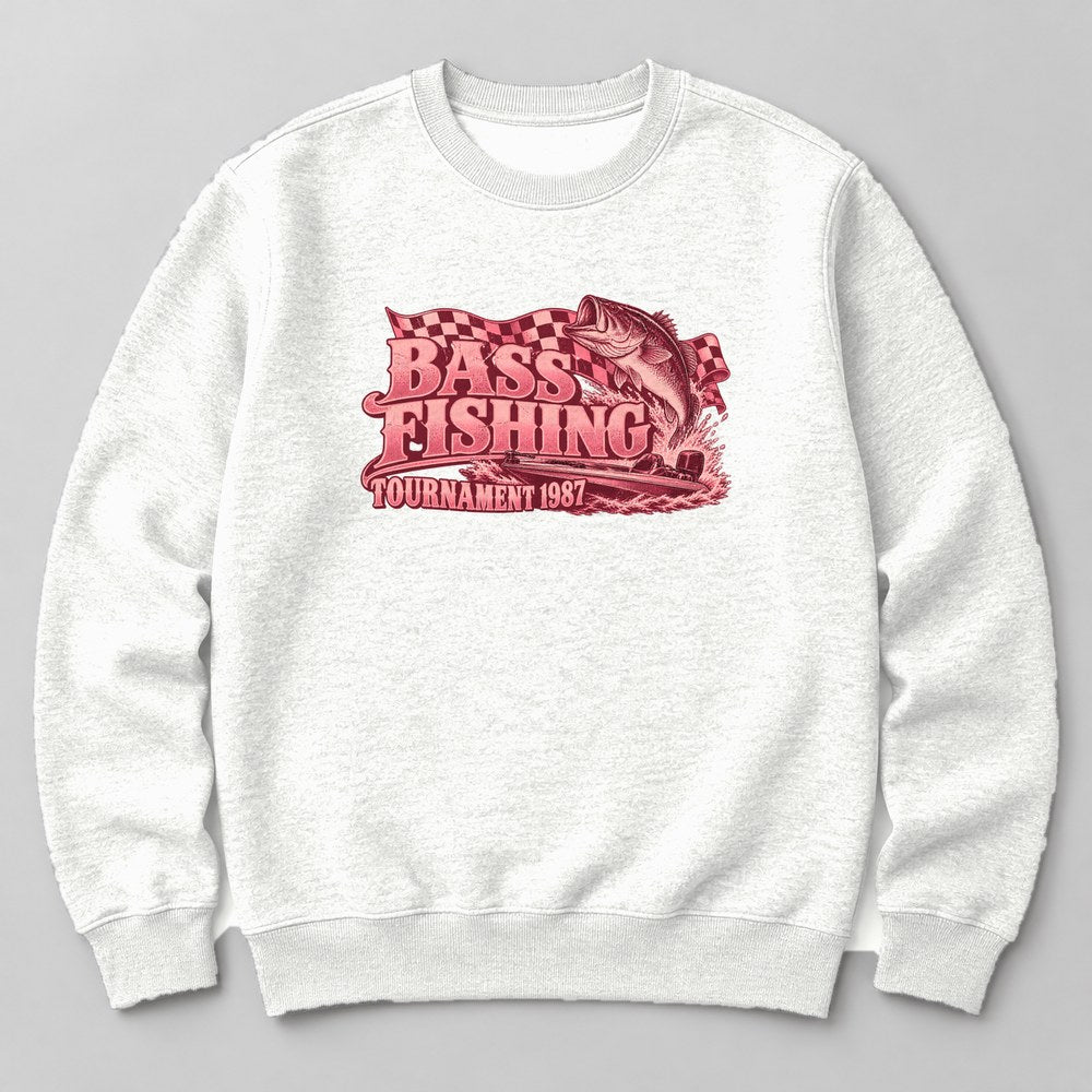 Bass Fishing Tournament 1987 Sweatshirt in White