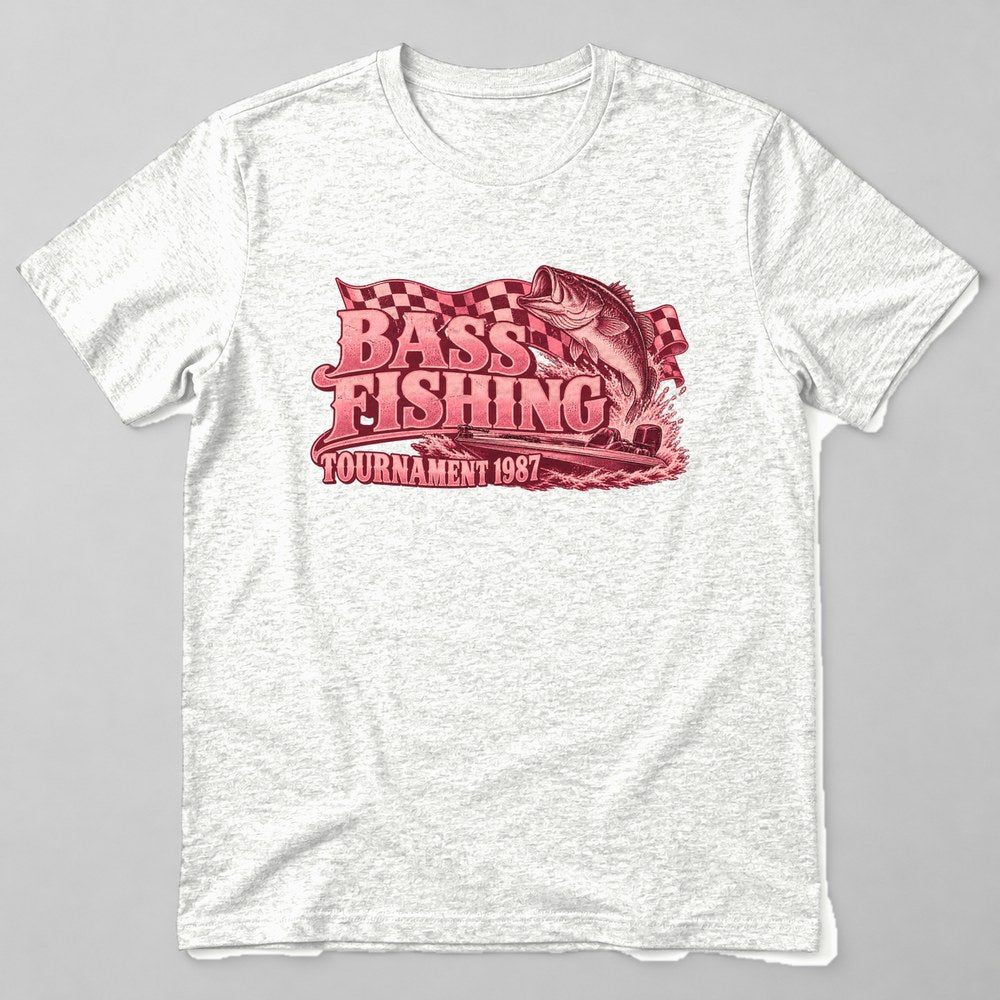 Bass Fishing Tournament 1987 T-Shirt in White