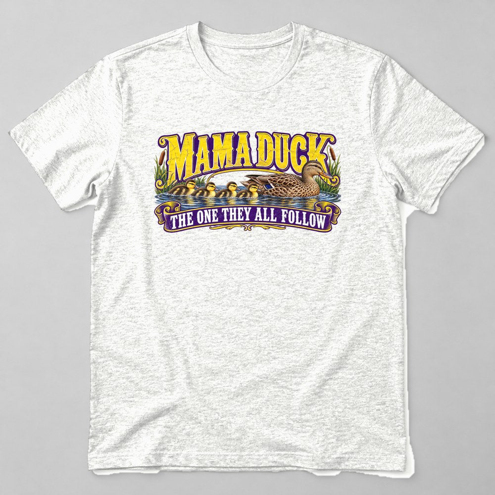 Mama Duck the One They All Follow T-Shirt in White