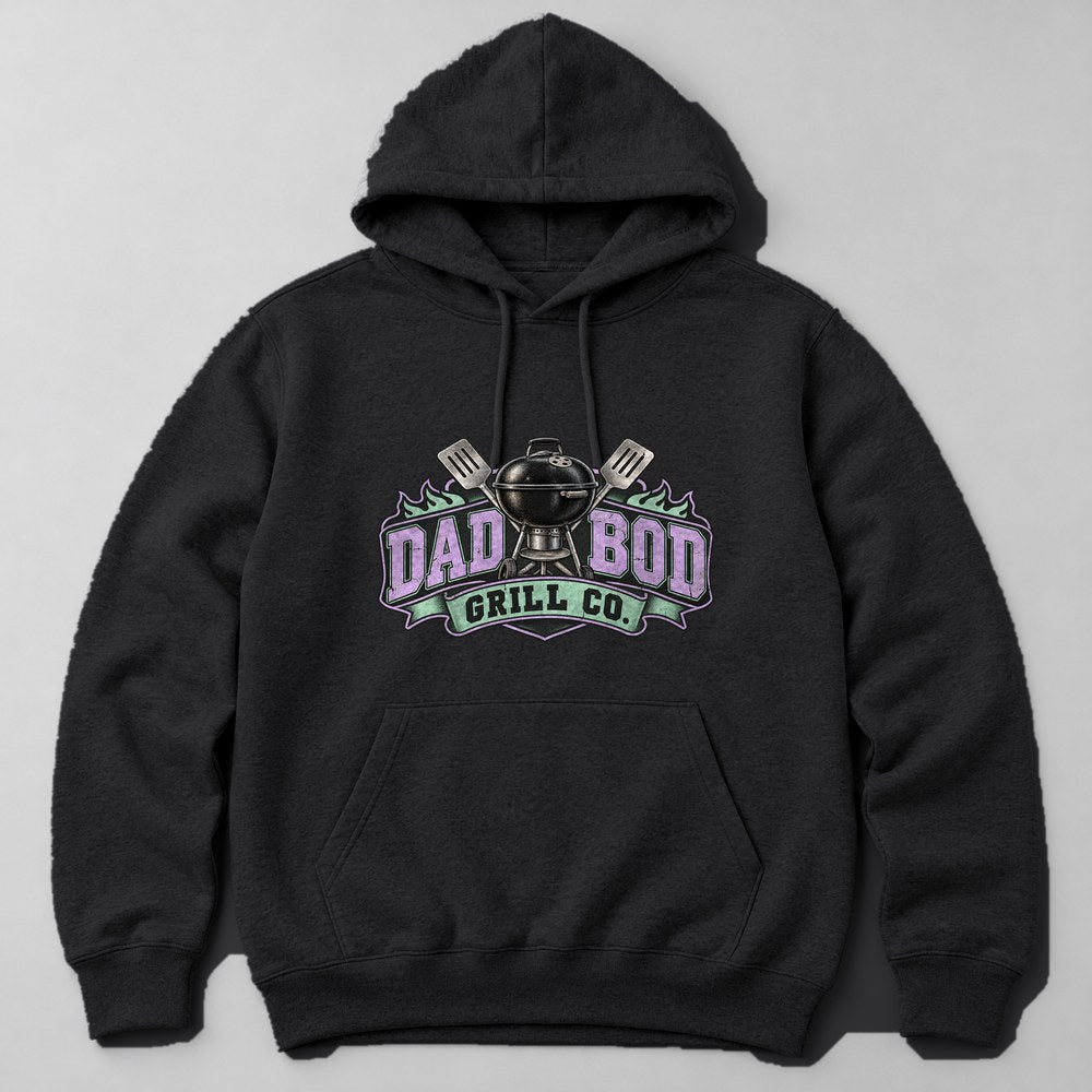 Dad Bod Grill Co. Hoodie in Black