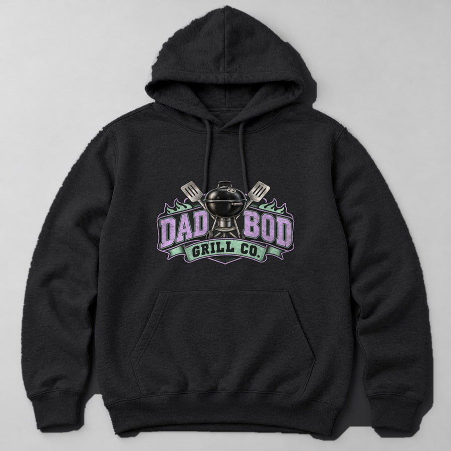 Dad Bod Grill Co. Hoodie in Black