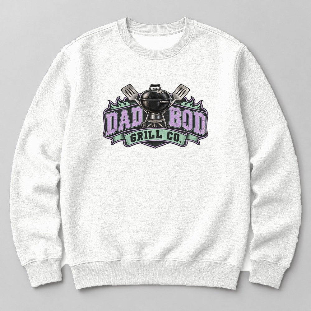 Dad Bod Grill Co. Sweatshirt in White
