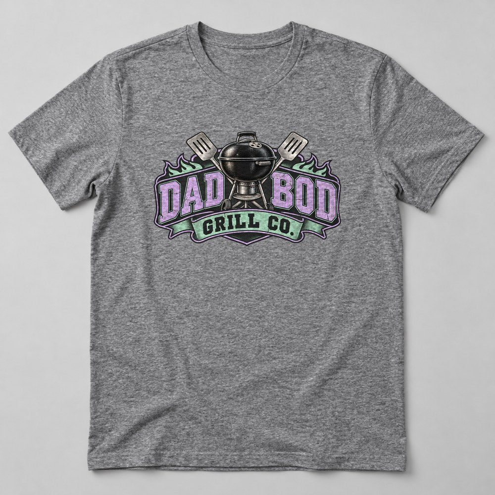 Dad Bod Grill Co. T-Shirt in Heather Grey