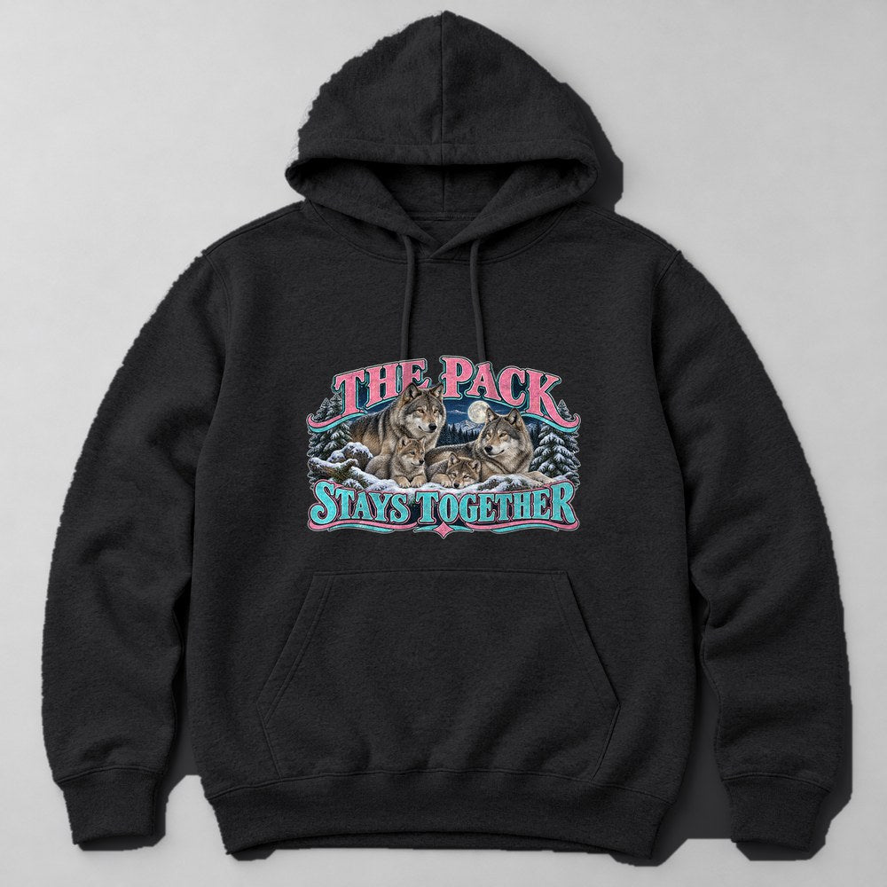 The Pack Stays Together Hoodie in Black