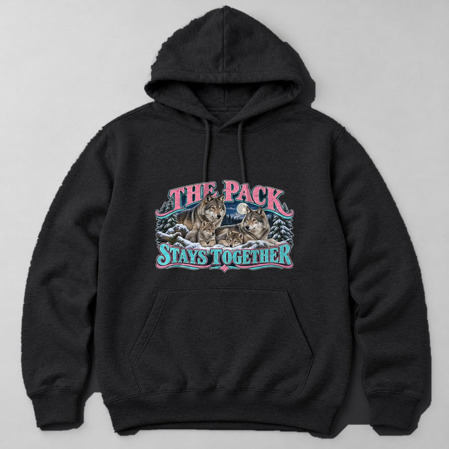 The Pack Stays Together Hoodie in Black