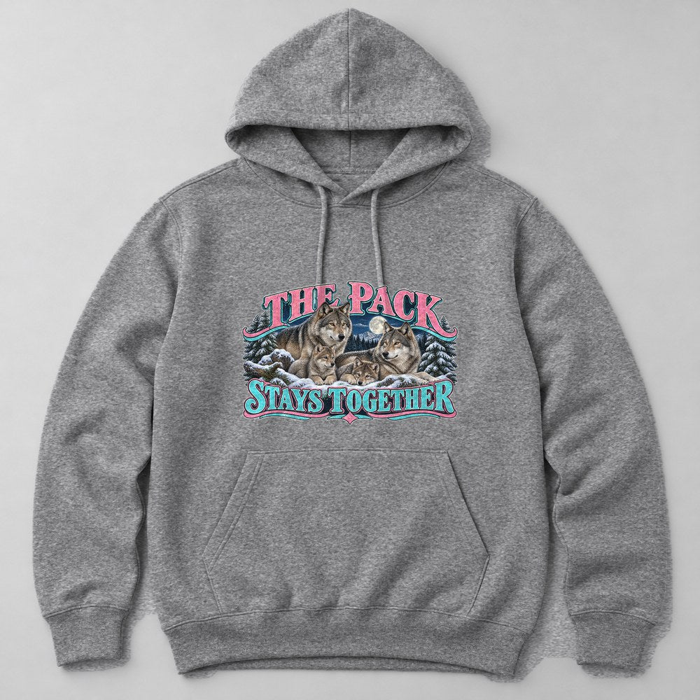 The Pack Stays Together Hoodie in Heather Grey