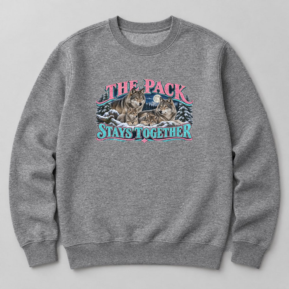 The Pack Stays Together Sweatshirt in Heather Grey