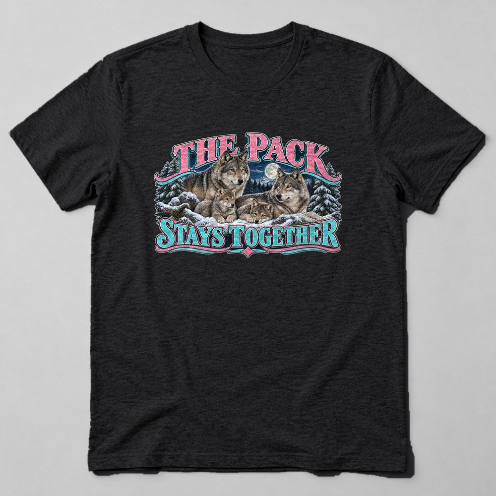 The Pack Stays Together T-Shirt in Black