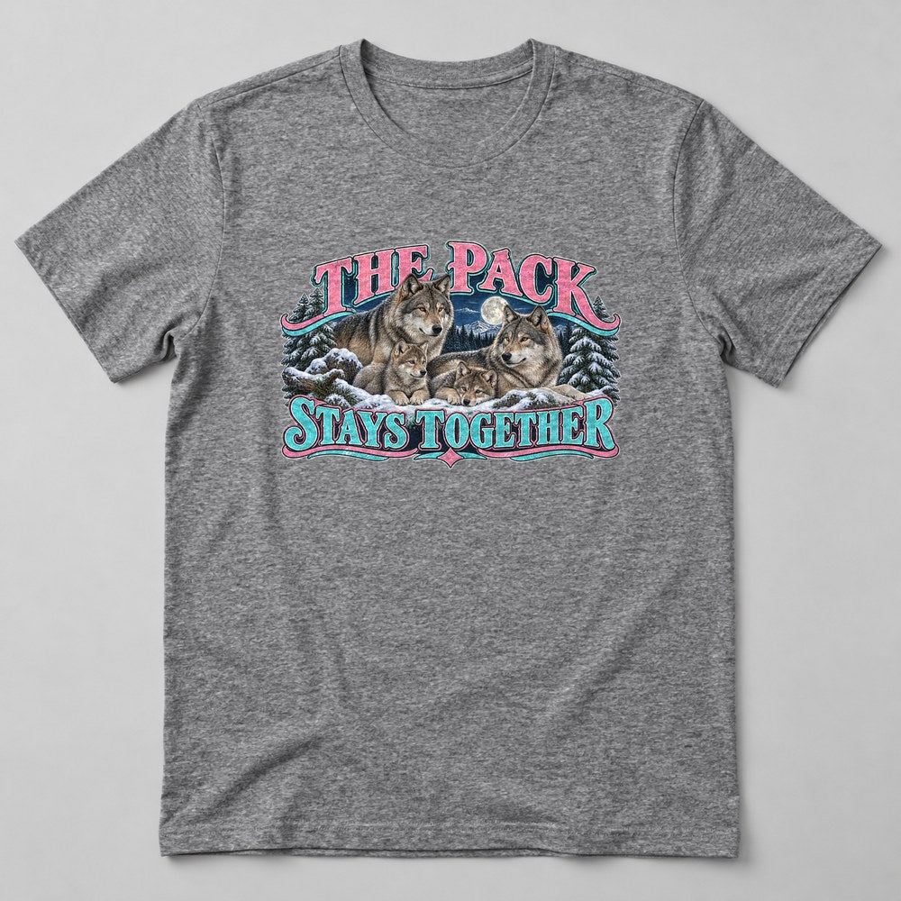 The Pack Stays Together T-Shirt in Heather Grey