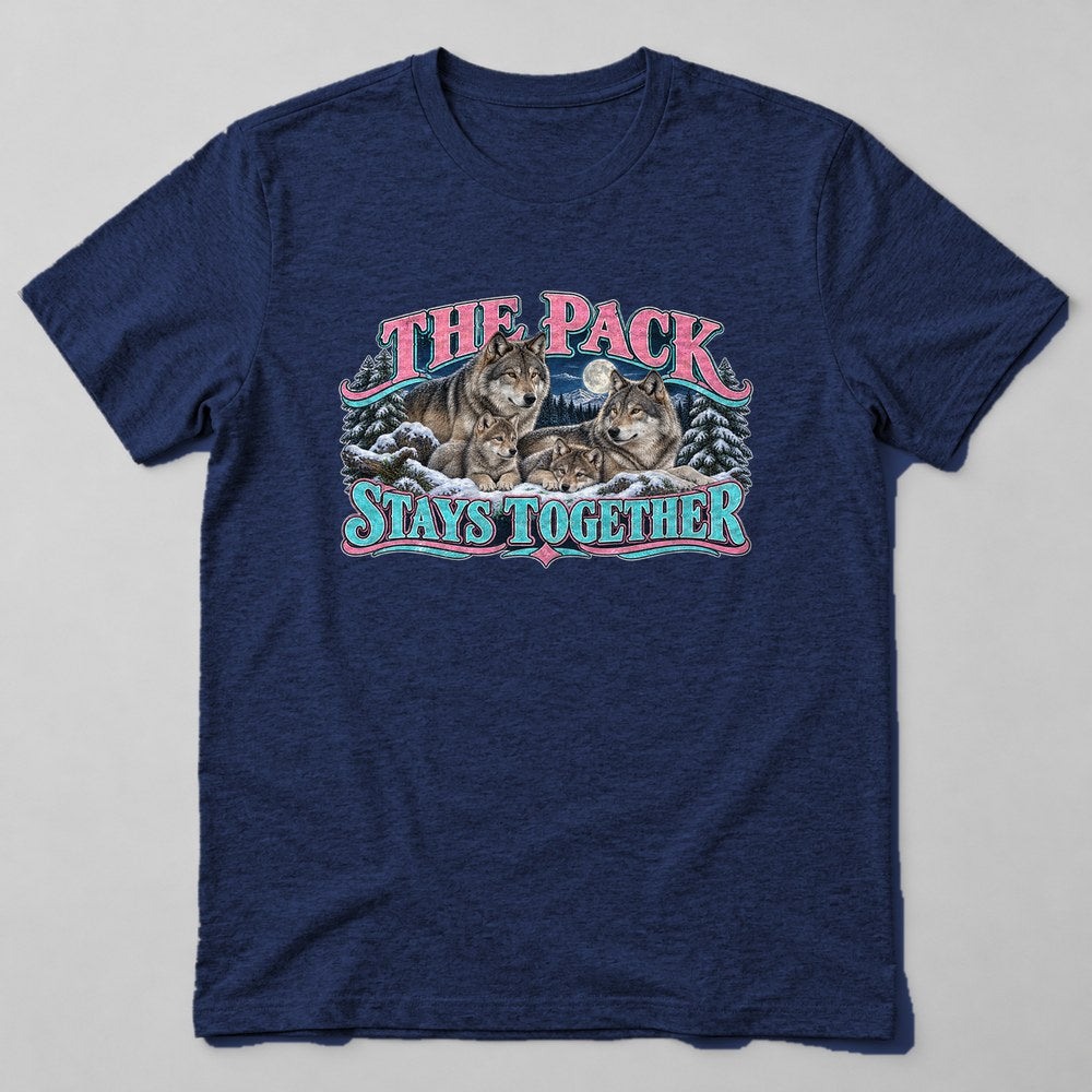 The Pack Stays Together T-Shirt in Navy