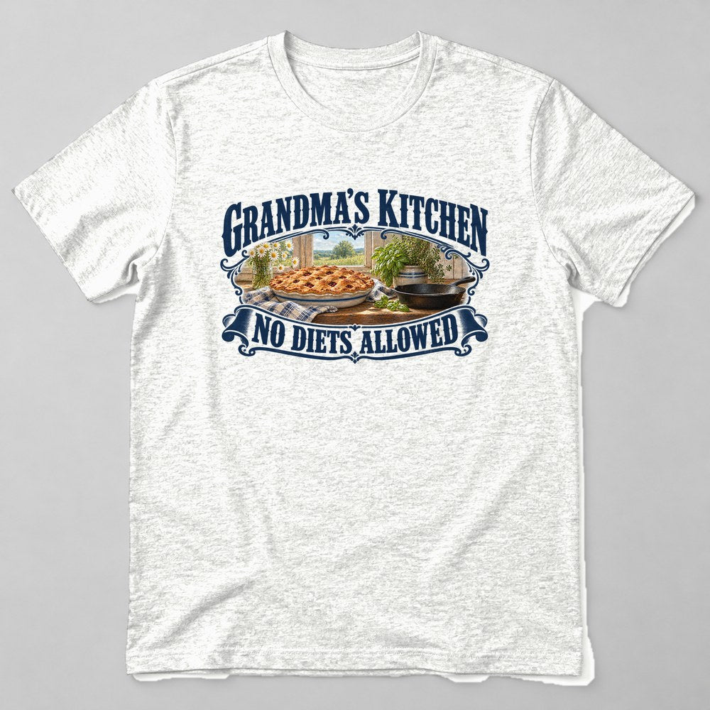 Grandma's Kitchen No Diets Allowed T-Shirt in White