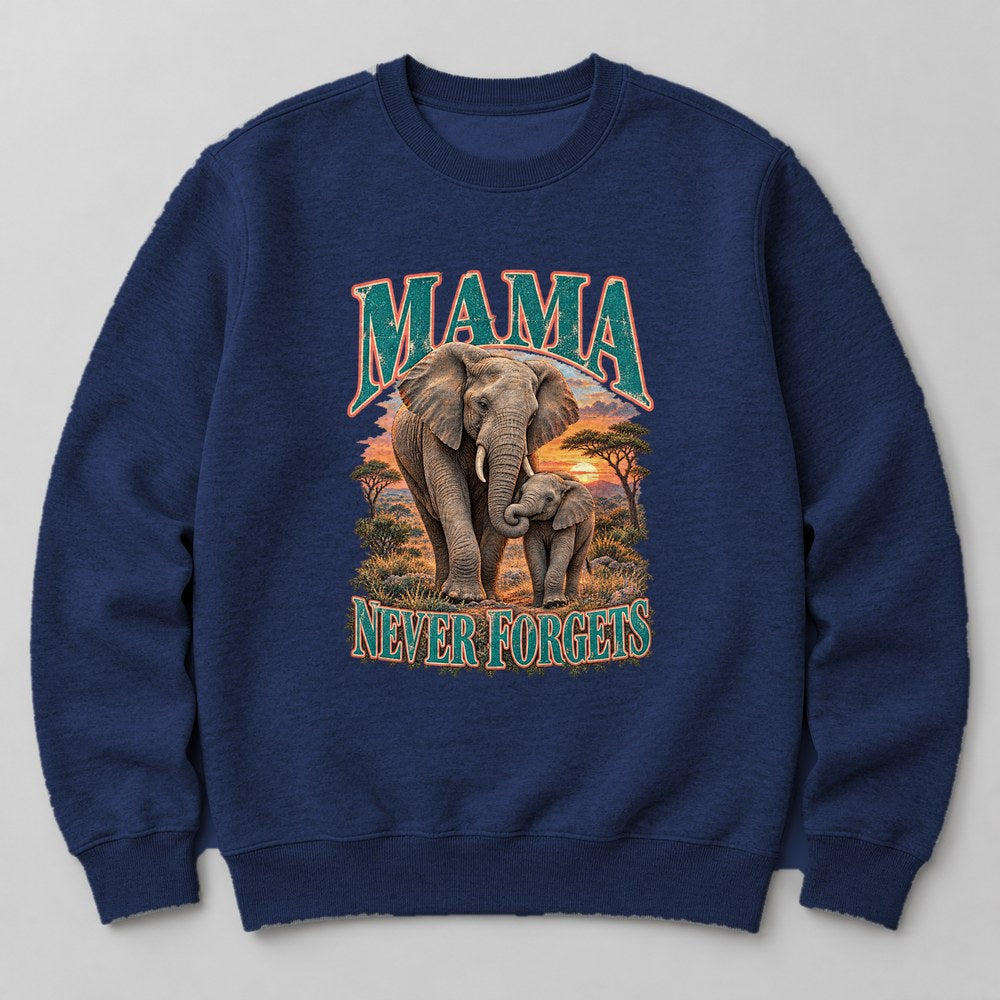 Mama Never Forgets Sweatshirt in Navy