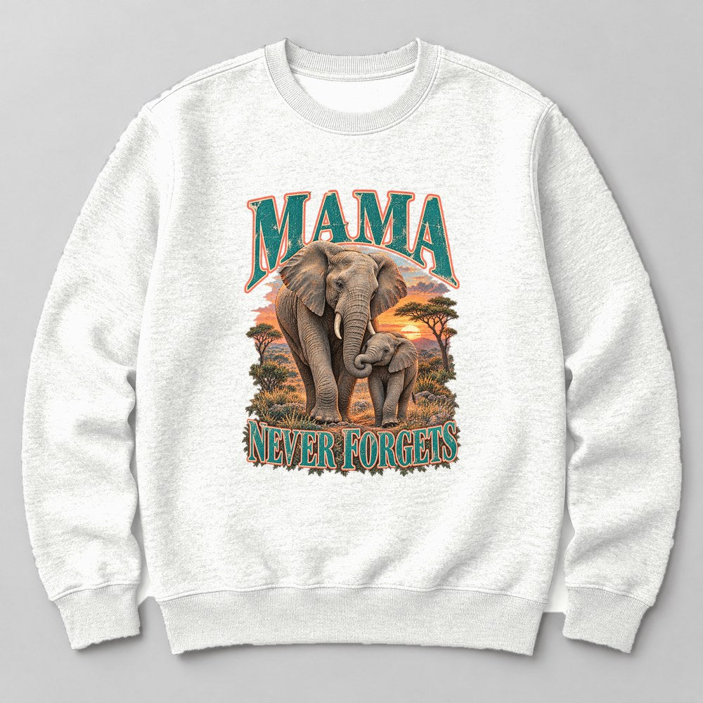 Mama Never Forgets Sweatshirt in White