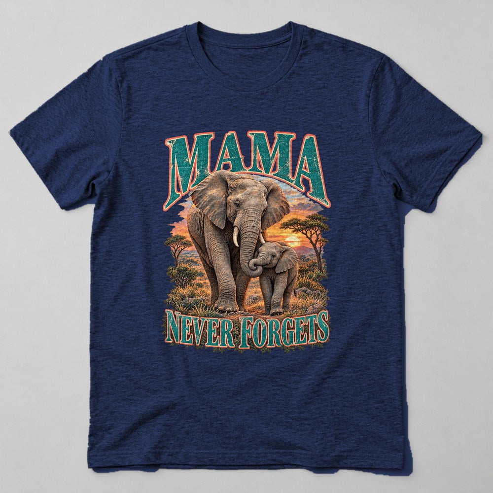 Mama Never Forgets T-Shirt in Navy