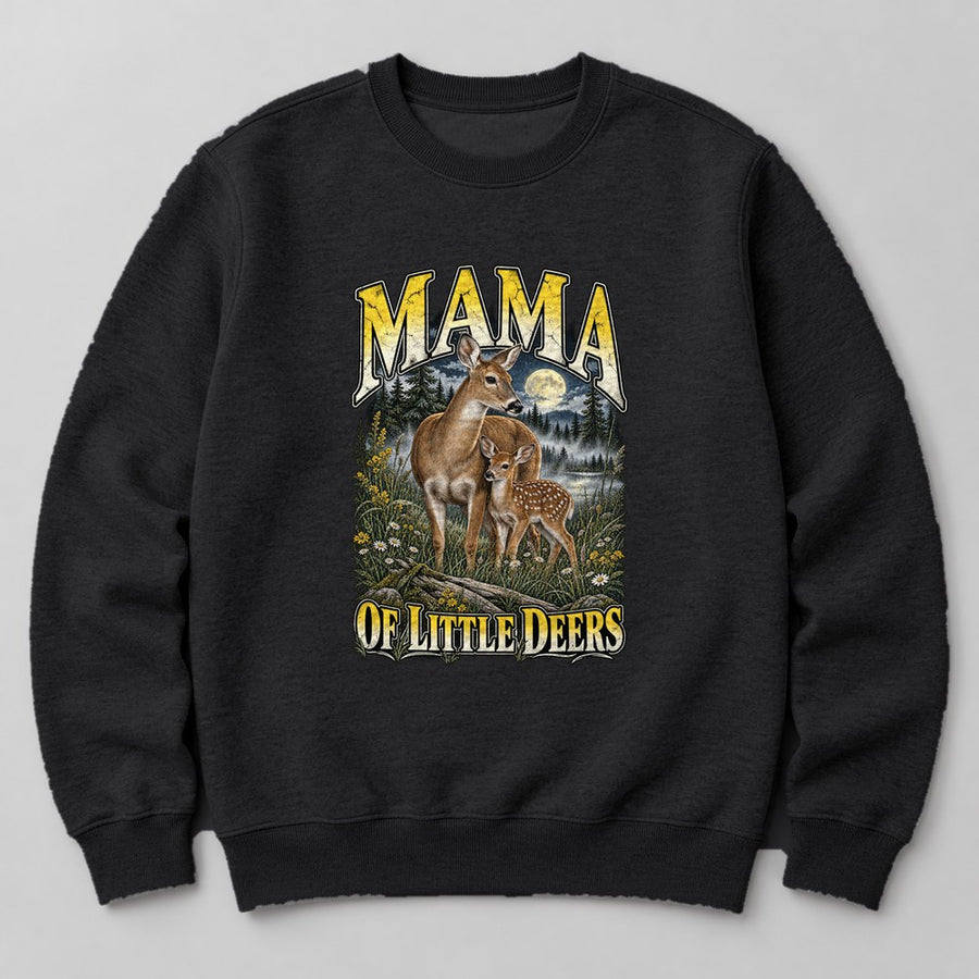 Mama of Little Deers Sweatshirt in Black