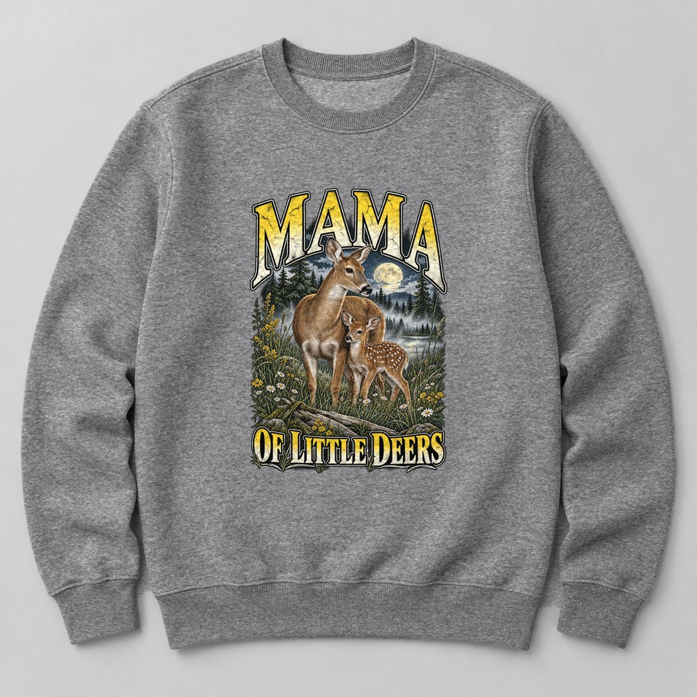 Mama of Little Deers Sweatshirt in Heather Grey
