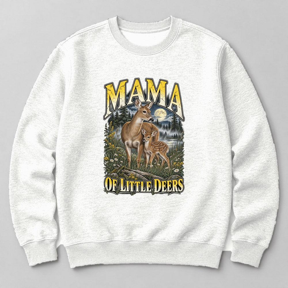 Mama of Little Deers Sweatshirt in White