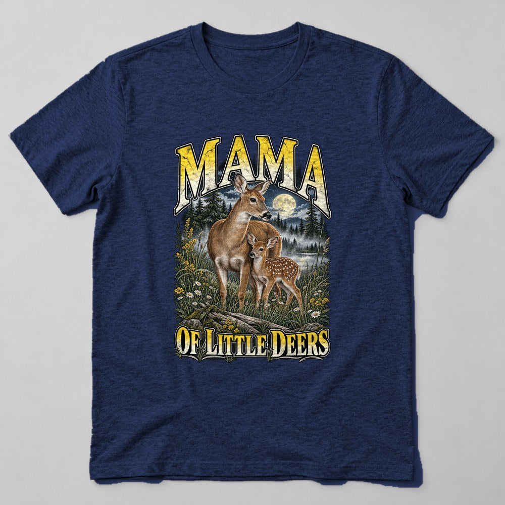Mama of Little Deers T-Shirt in Navy