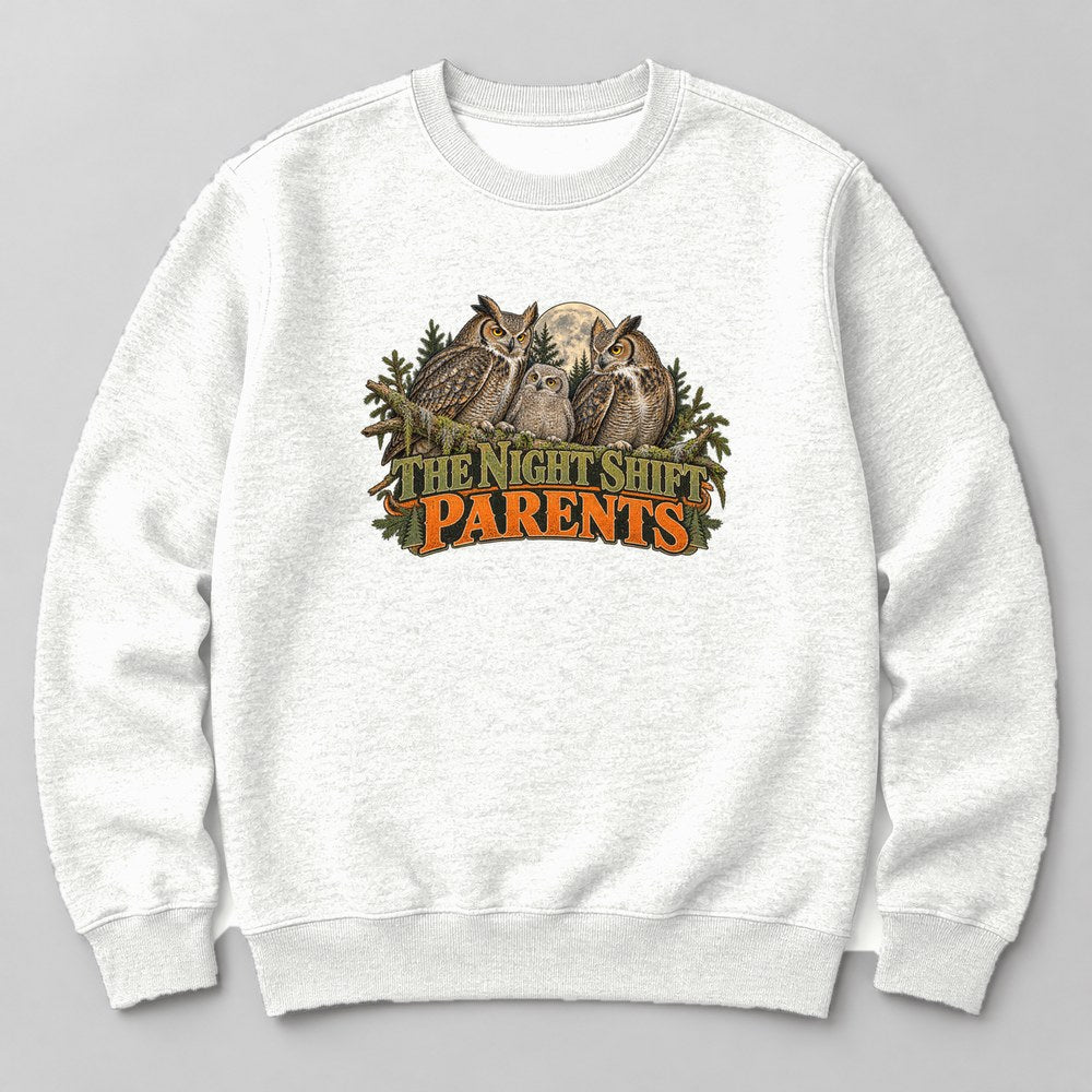 The Night Shift Parents Sweatshirt in White